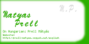 matyas prell business card